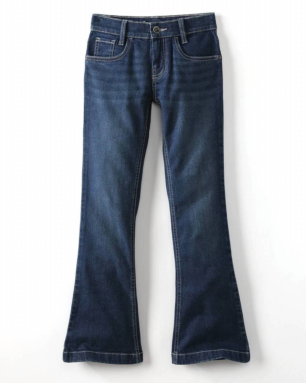 NEW CRUEL GIRL girl's violet trouser in dark stonewash
